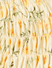 Haut à volants fleuri pour petites filles