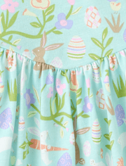 Toddler Girls Easter V-Waist Dress