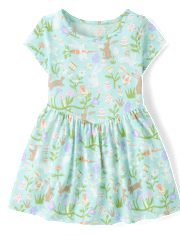 Toddler Girls Easter V-Waist Dress
