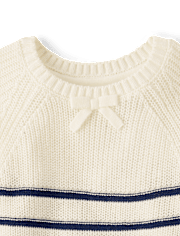 Baby And Toddler Girls Striped Ruffle Sweater Dress