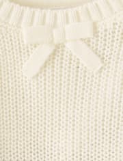 Baby And Toddler Girls Striped Ruffle Sweater Dress