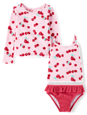 Toddler Girls Cherry 3-Piece Swimsuit