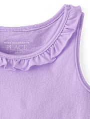 Toddler Girls Bow Flutter Tank Top 4-Pack