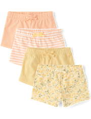Toddler Girls Print Shorts 4-Pack