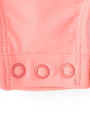 Baby And Toddler Girls Colorblock Half Zip Rashguard One Piece Swimsuit