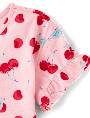 Baby And Toddler Girls Cherry Flutter Dress