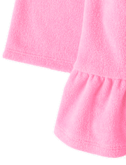 Baby And Toddler Girls Hooded Peplum Terry Swim Cover-Up