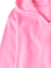 Baby And Toddler Girls Hooded Peplum Terry Swim Cover-Up