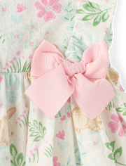 Toddler Girls Bunny Bow Flutter Dress