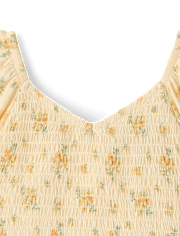 Toddler Girls Floral Smocked Flutter Dress