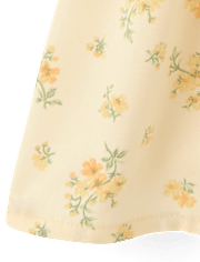 Toddler Girls Floral Smocked Flutter Dress