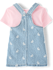 Toddler Girls Bunny Skirtall 2-Piece Outfit Set