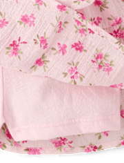 Baby And Toddler Girls Floral Tiered V-Waist Dress