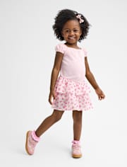 Baby And Toddler Girls Floral Tiered V-Waist Dress