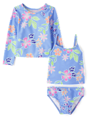 Toddler Girls Tropical 3-Piece Swimsuit