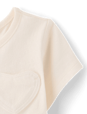 Toddler Girls Heart Pocket Tee