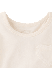 Toddler Girls Heart Pocket Tee