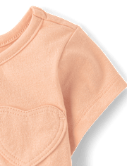 Toddler Girls Heart Pocket Tee
