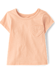 Toddler Girls Heart Pocket Tee