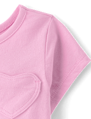 Toddler Girls Heart Pocket Tee