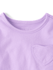 Toddler Girls Heart Pocket Tee
