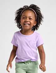 Toddler Girls Heart Pocket Tee