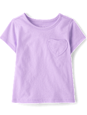 Toddler Girls Heart Pocket Tee