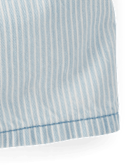 Baby And Toddler Girls Railroad Striped Shortie Jean Shorts