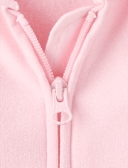 Sweat à capuche zippé en polaire premium avec nœud pour petites filles