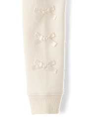 Toddler Girls Bow Premium Fleece Zip Up Hoodie