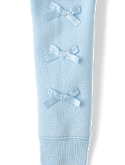 Toddler Girls Bow Premium Fleece Zip Up Hoodie