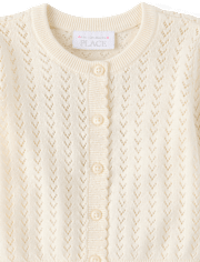 Toddler Girls Scalloped Pointelle Cardigan