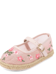 Toddler Girls Embroidered Floral Espadrille Flats