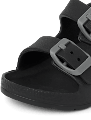 Toddler Boys Buckle Slides