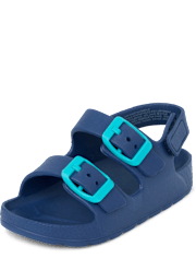 Toddler Boys Buckle Slides