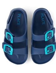 Toddler Boys Buckle Slides