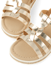 Toddler Girls Metallic Glitter Sandals