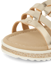 Toddler Girls Metallic Glitter Sandals