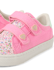 Toddler Girls Glitter Low Top Sneakers