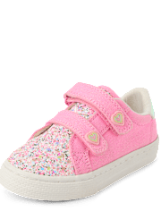 Toddler Girls Glitter Low Top Sneakers