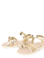 Toddler Girls Metallic Sandals
