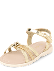 Toddler Girls Metallic Sandals