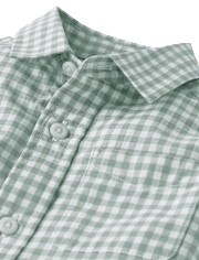 Baby And Toddler Boys Dad And Me Gingham Poplin Button Up Shirt