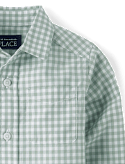 Baby And Toddler Boys Dad And Me Gingham Poplin Button Up Shirt