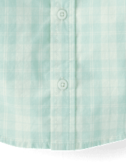 Baby And Toddler Boys Plaid Poplin Button Up Shirt
