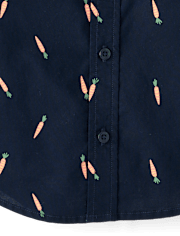 Chemise boutonnée en popeline à carreaux pour bébés et petits garçons