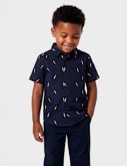 Chemise boutonnée en popeline à carreaux pour bébés et petits garçons