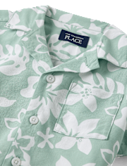 Baby And Toddler Boys Tropical Button Up Shirt