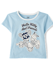 Girls Hello Kitty® And Friends Puff Print Tennis Ringer Baby Tee