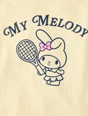 Girls My Melodyâ¢ Puff Print Tennis Ringer Baby Tee
